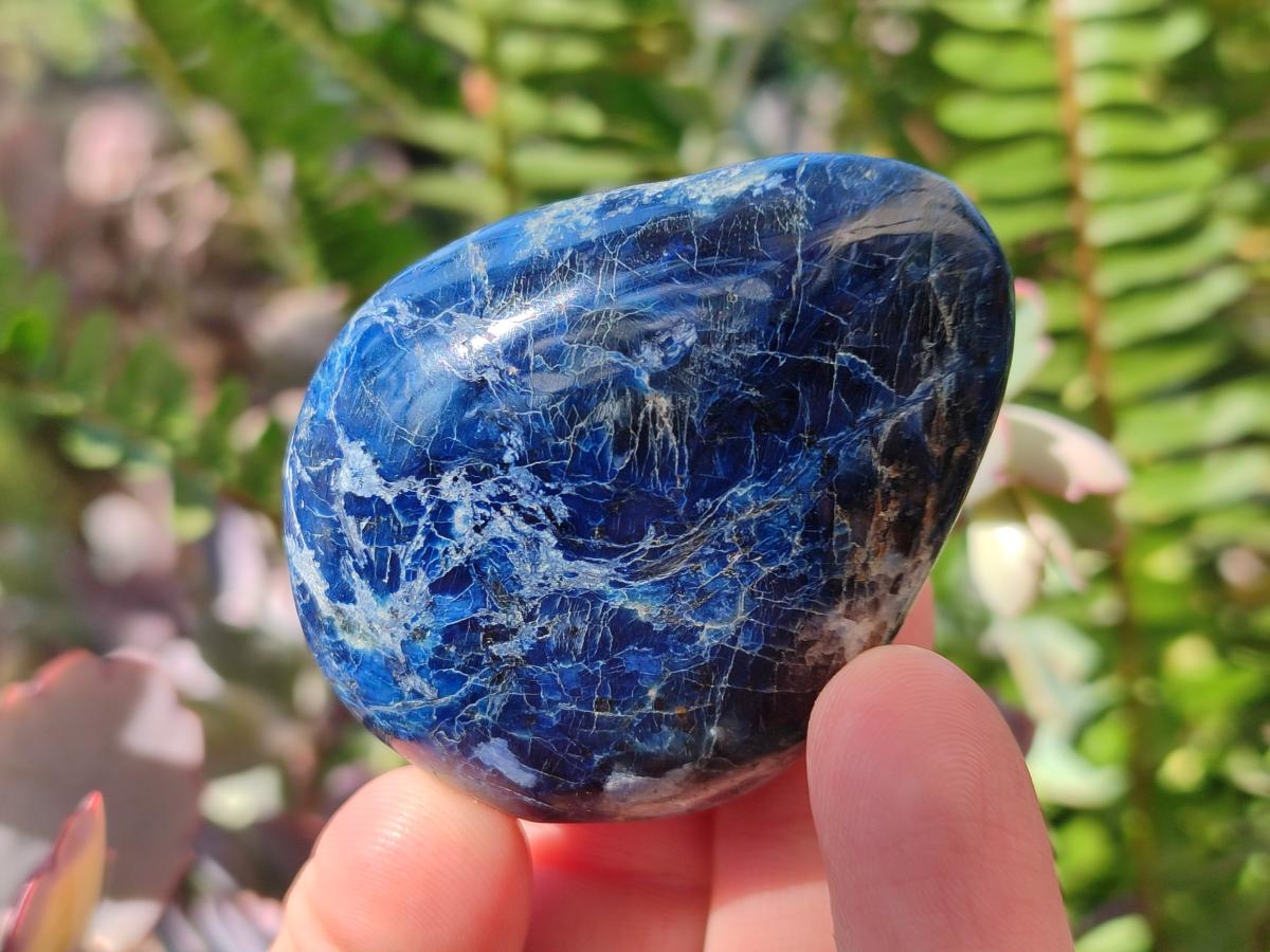 Polished Rare Dumortierite Galets x 24 From Madagascar - Toprock Gemstones and Minerals 