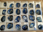 Polished Rare Dumortierite Galets x 24 From Madagascar - Toprock Gemstones and Minerals 