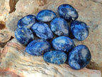 Polished Rare Dumortierite Galets x 24 From Madagascar - Toprock Gemstones and Minerals 