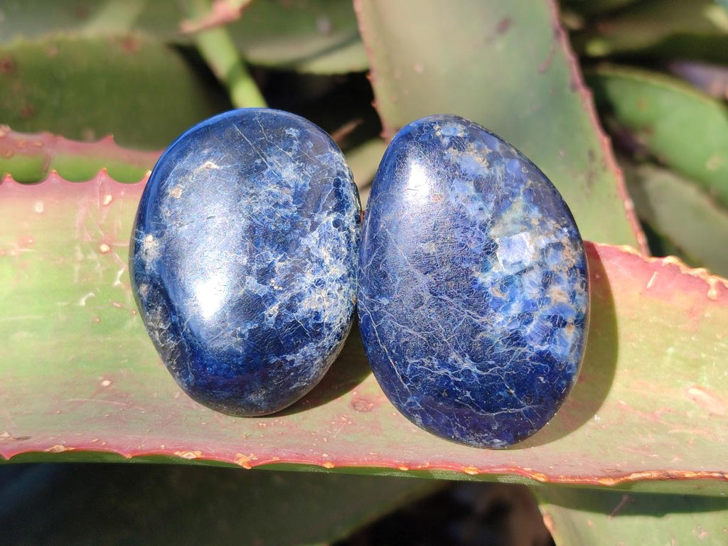 Polished Rare Dumortierite Galets x 24 From Madagascar - Toprock Gemstones and Minerals 