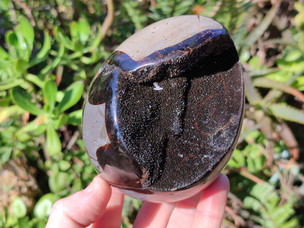 Polished Septerye Sauvage "Dragons Egg" Geodes x 2 From Mahajanga, Madagascar - Toprock Gemstones and Minerals 