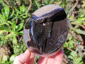 Polished Septerye Sauvage "Dragons Egg" Geodes x 2 From Mahajanga, Madagascar - Toprock Gemstones and Minerals 