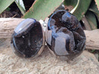 Polished Septerye Sauvage "Dragons Egg" Geodes x 2 From Mahajanga, Madagascar - Toprock Gemstones and Minerals 