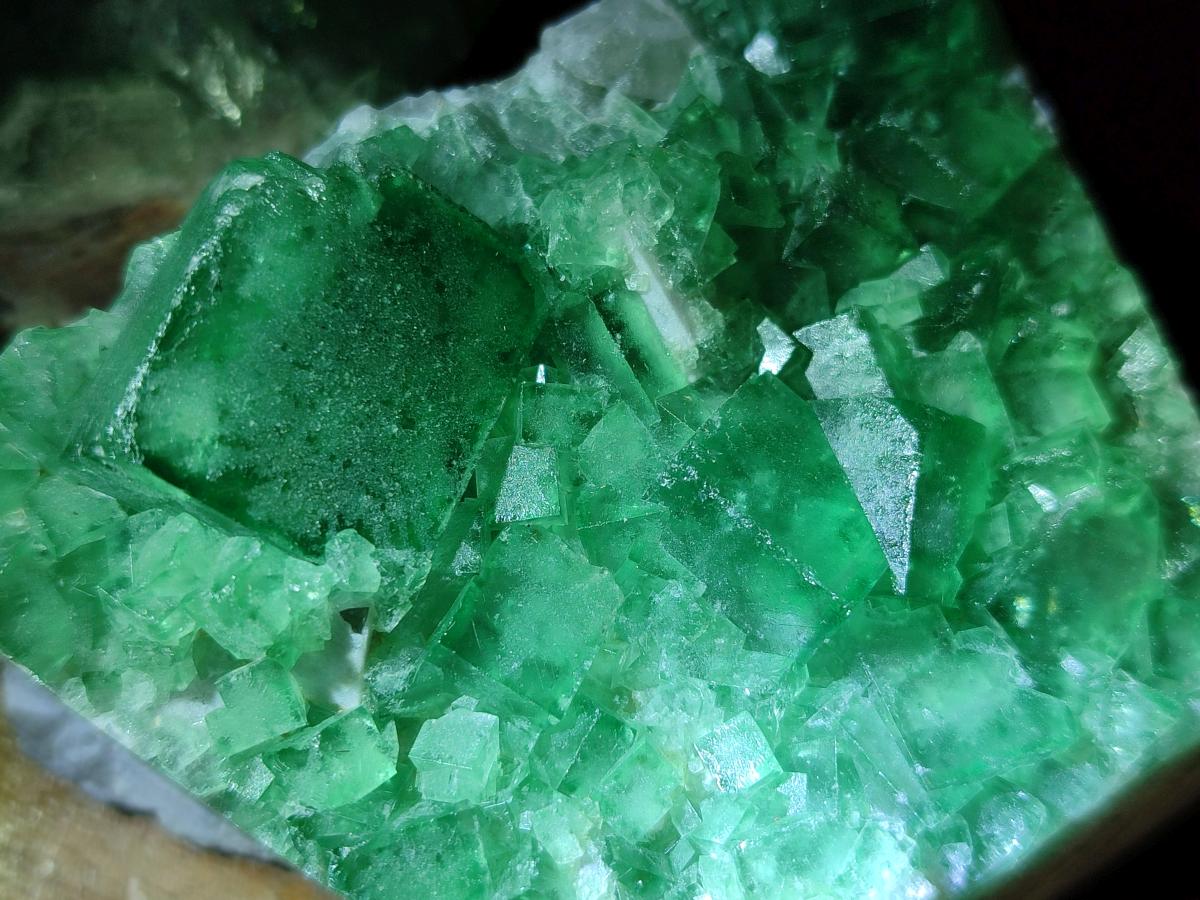 Natural Green Cubic Fluorite Specimens x 6 From Mandrosonoro, Madagascar - Toprock Gemstones and Minerals 