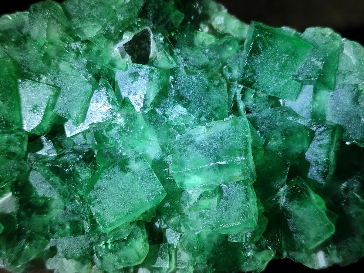 Natural Green Cubic Fluorite Specimens x 6 From Mandrosonoro, Madagascar - Toprock Gemstones and Minerals 
