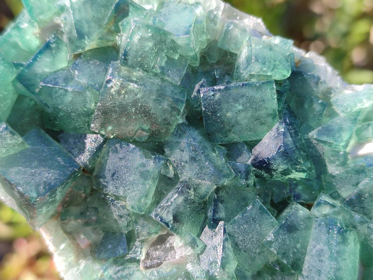 Natural Green Cubic Fluorite Specimens x 6 From Mandrosonoro, Madagascar - Toprock Gemstones and Minerals 