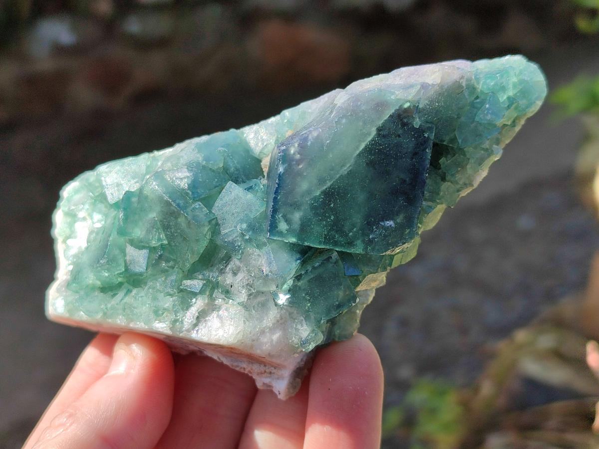Natural Green Cubic Fluorite Specimens x 6 From Mandrosonoro, Madagascar - Toprock Gemstones and Minerals 