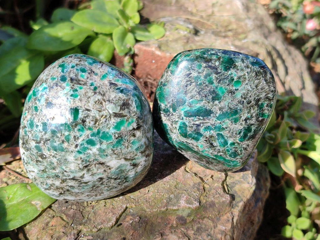 Polished Small Emerald Mica 'Mutokolite' Standing Display Pieces x 6 From Mutoko, Zimbabwe - Toprock Gemstones and Minerals 