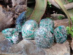 Polished Small Emerald Mica 'Mutokolite' Standing Display Pieces x 6 From Mutoko, Zimbabwe - Toprock Gemstones and Minerals 