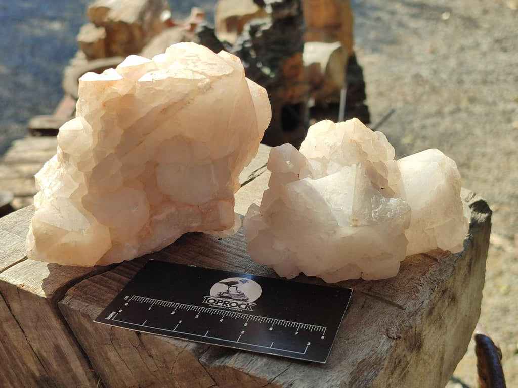 Natural Cascading "Anananas" Candle Quartz Clusters x 3 From Antsirabe, Madagascar - Toprock Gemstones and Minerals 