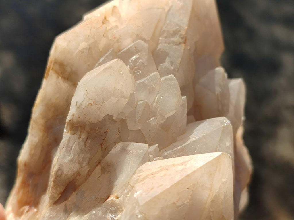 Natural Cascading "Anananas" Candle Quartz Clusters x 3 From Antsirabe, Madagascar - Toprock Gemstones and Minerals 