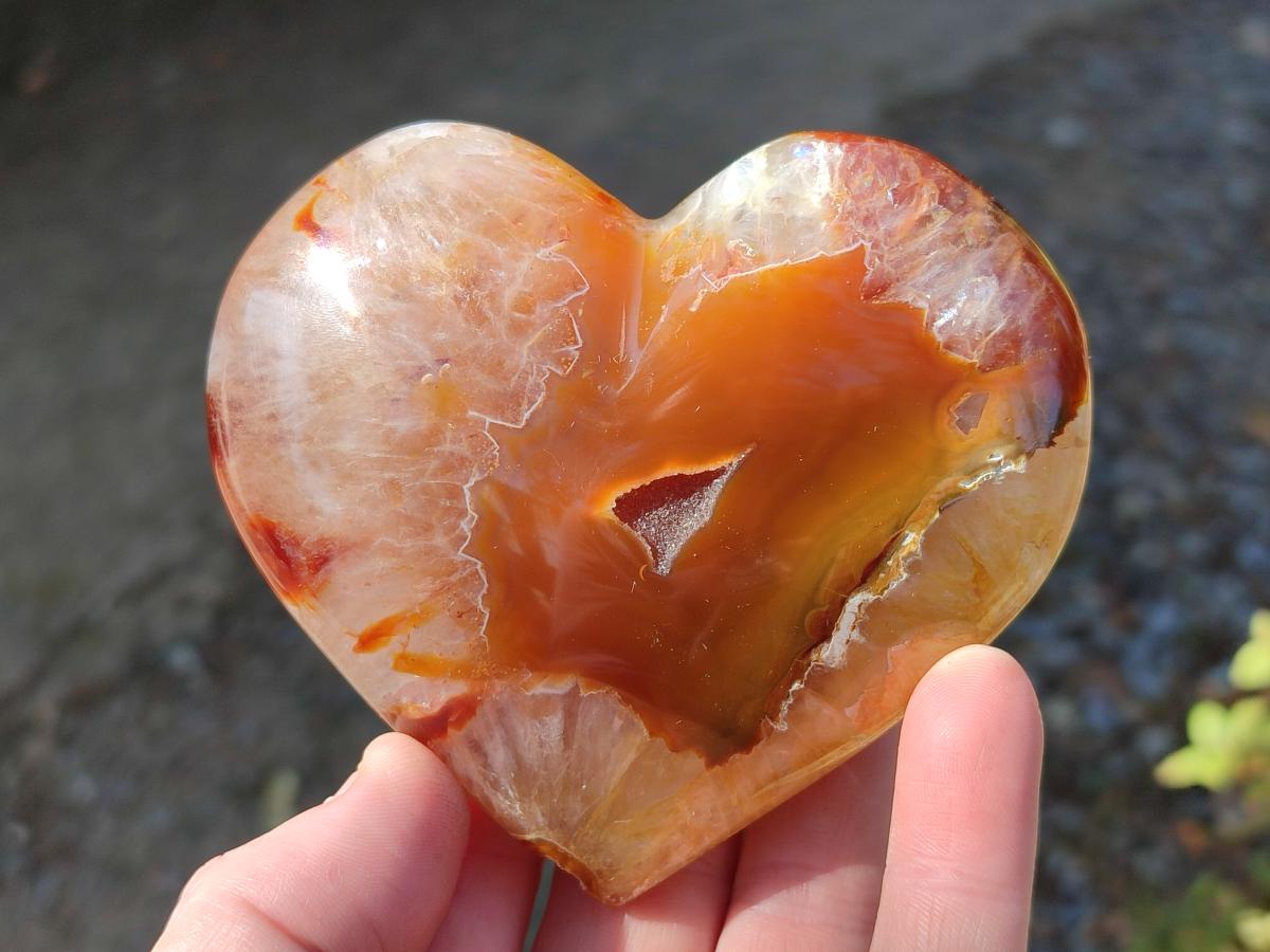 Polished Lemur Island Agate Hearts x 4 From Nosy Varika, Madagascar - Toprock Gemstones and Minerals 