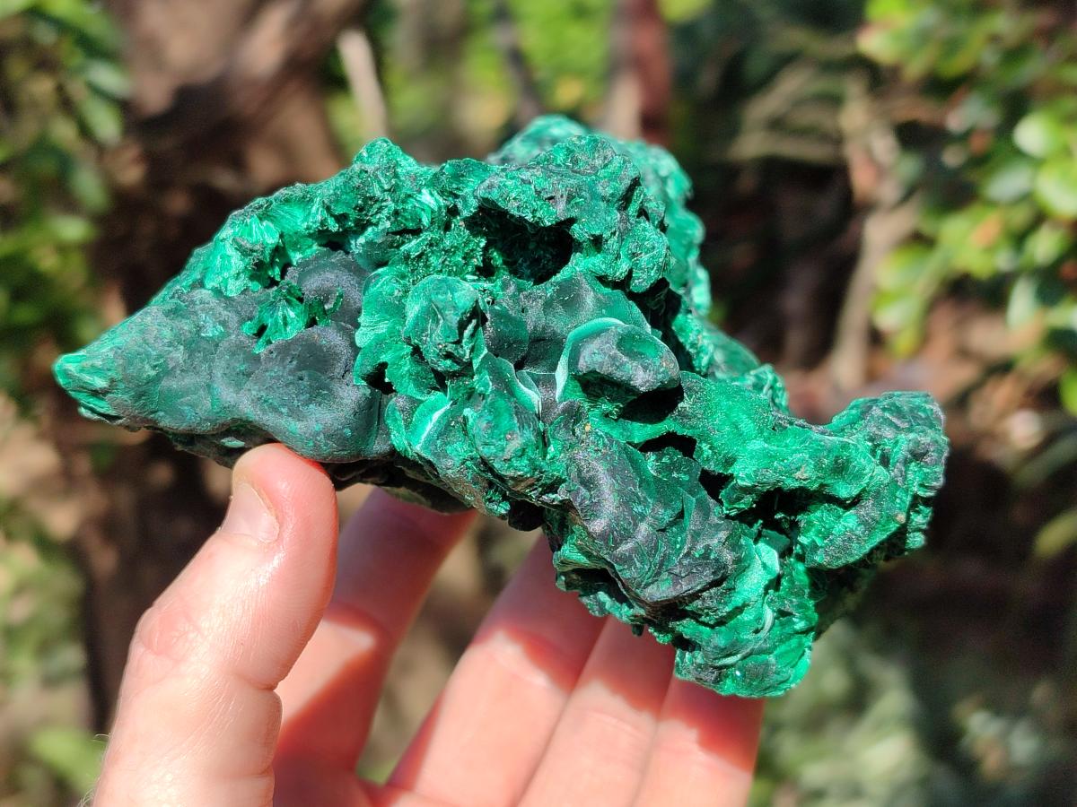 Natural Silky Malachite Specimens x 2 From Kasompe, Congo - Toprock Gemstones and Minerals 