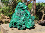 Natural Silky Malachite Specimens x 2 From Kasompe, Congo - Toprock Gemstones and Minerals 