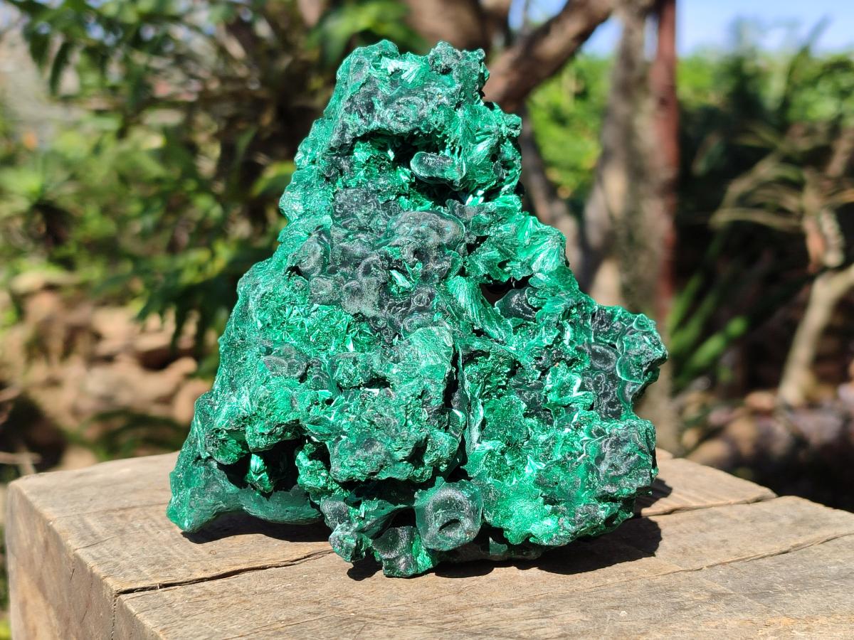 Natural Silky Malachite Specimens x 2 From Kasompe, Congo - Toprock Gemstones and Minerals 