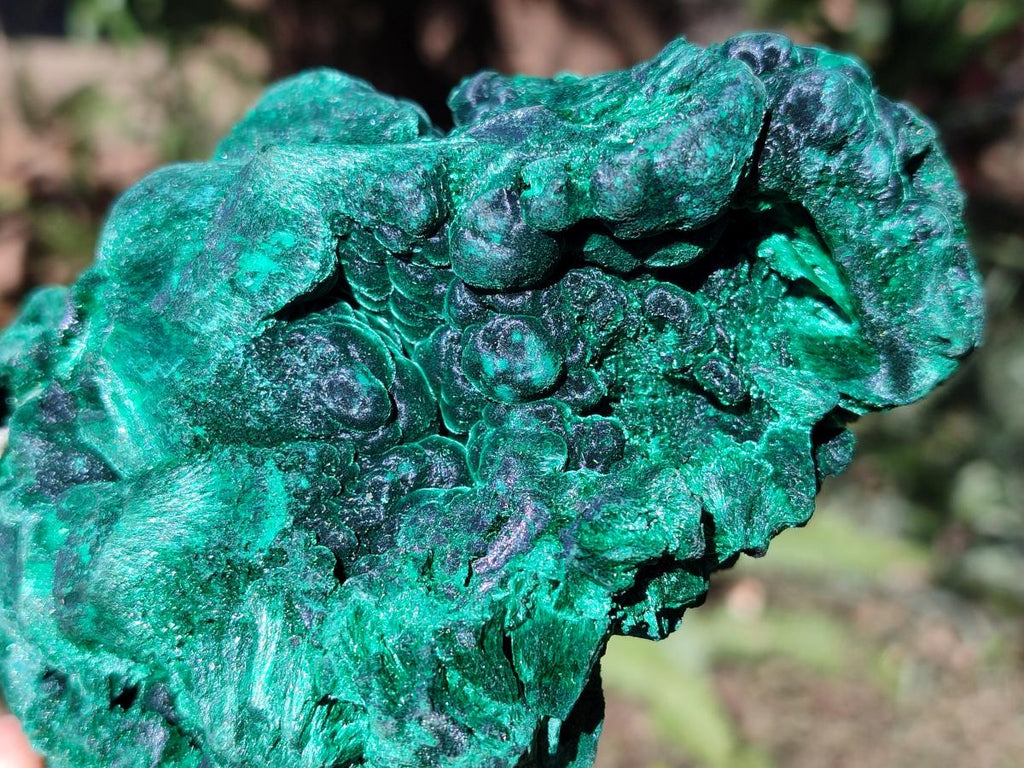 Natural Silky Malachite Specimens x 2 From Kasompe, Congo - Toprock Gemstones and Minerals 