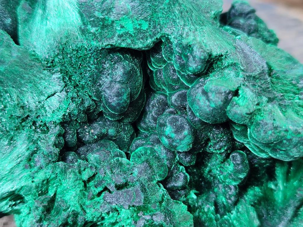 Natural Silky Malachite Specimens x 2 From Kasompe, Congo - Toprock Gemstones and Minerals 
