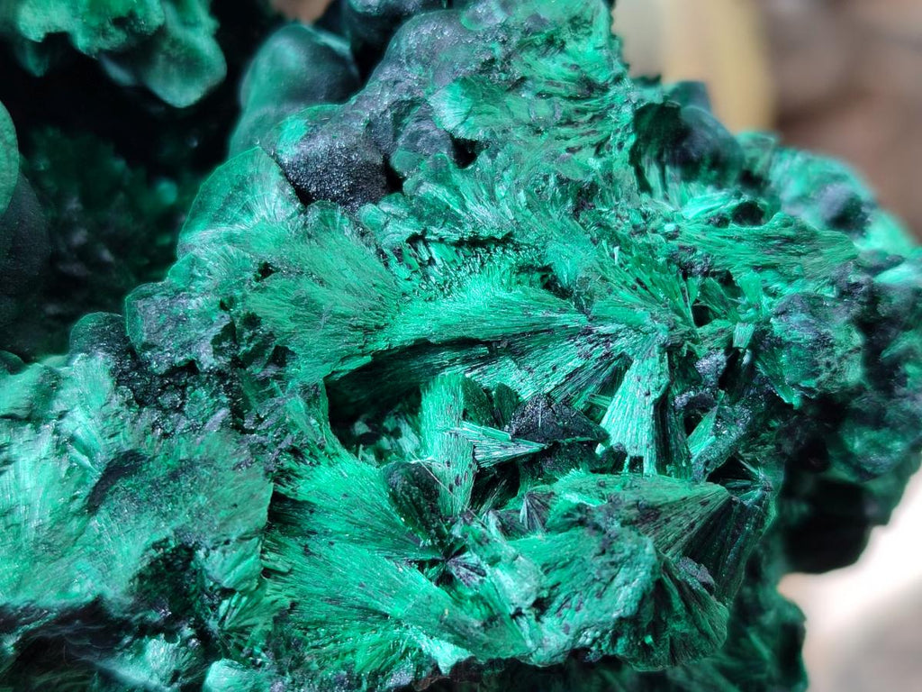 Natural Silky Malachite Specimens x 2 From Kasompe, Congo - Toprock Gemstones and Minerals 
