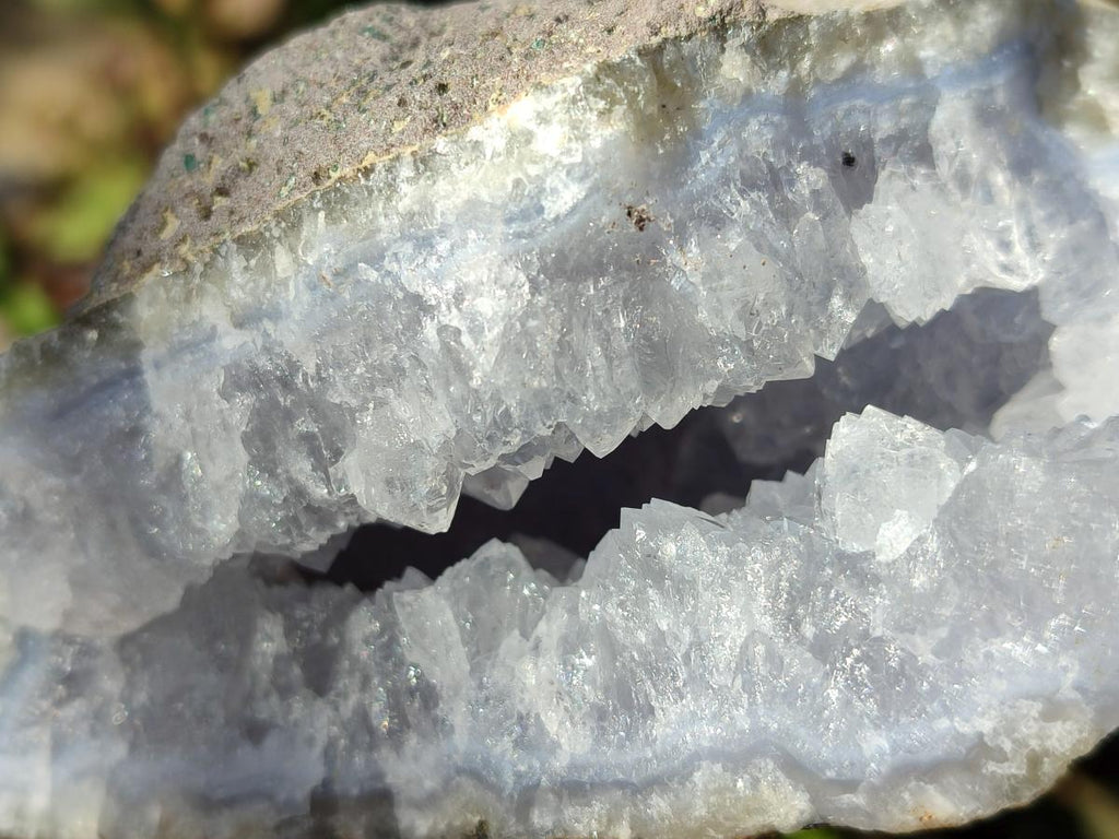 Natural Large Blue Lace Agate Geode Specimens x 6 From Nsanje, Malawi - Toprock Gemstones and Minerals 