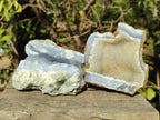 Natural Large Blue Lace Agate Geode Specimens x 6 From Nsanje, Malawi - Toprock Gemstones and Minerals 