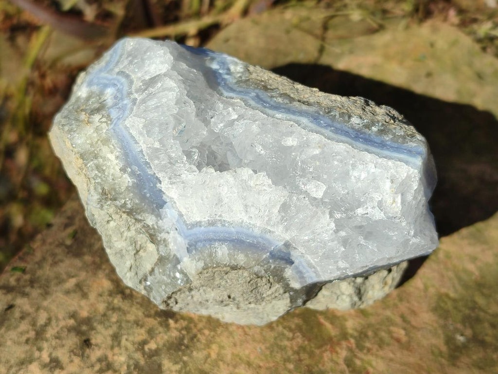 Natural Large Blue Lace Agate Geode Specimens x 6 From Nsanje, Malawi - Toprock Gemstones and Minerals 