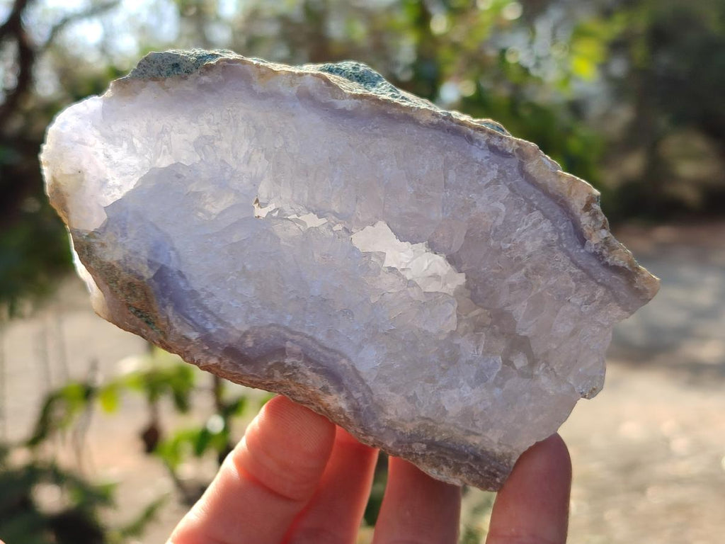 Natural Large Blue Lace Agate Geode Specimens x 6 From Nsanje, Malawi - Toprock Gemstones and Minerals 