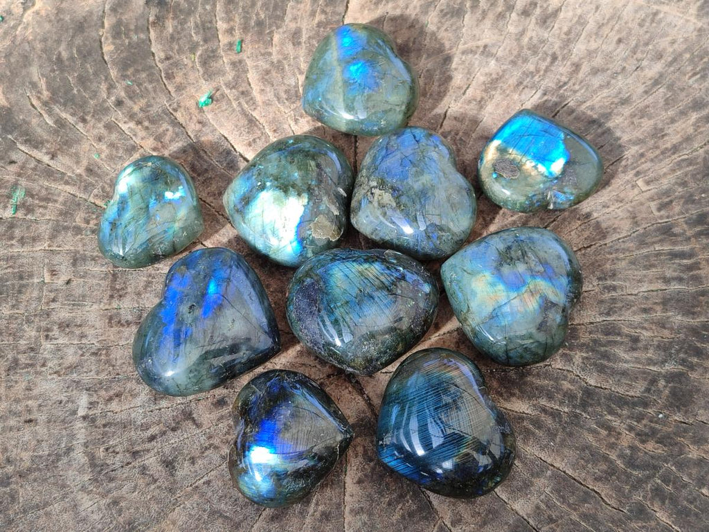 Polished Labradorite Palm Stones x 24 From Madagascar - Toprock Gemstones and Minerals 