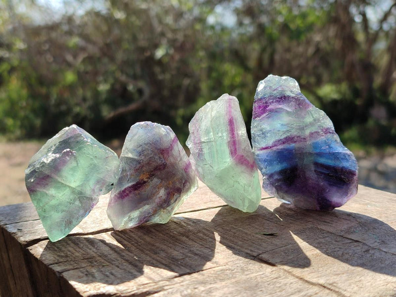 Natural Watermelon Fluorite Cobbed Specimens x 35 From Uis, Namibia - Toprock Gemstones and Minerals 