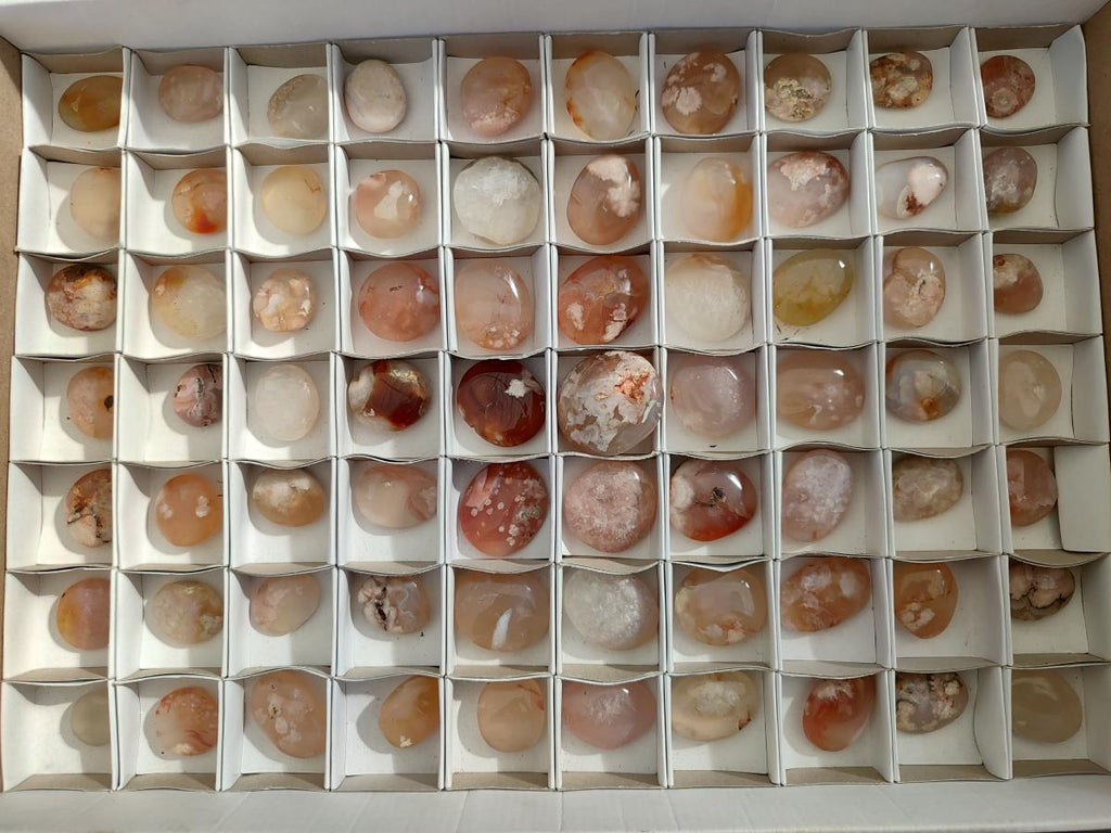 Polished Small Flower Agate Jewellery Free Forms x 70 From Antsahalova, Madagascar - Toprock Gemstones and Minerals 
