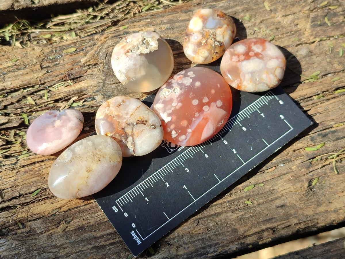 Polished Small Flower Agate Jewellery Free Forms x 70 From Antsahalova, Madagascar - Toprock Gemstones and Minerals 