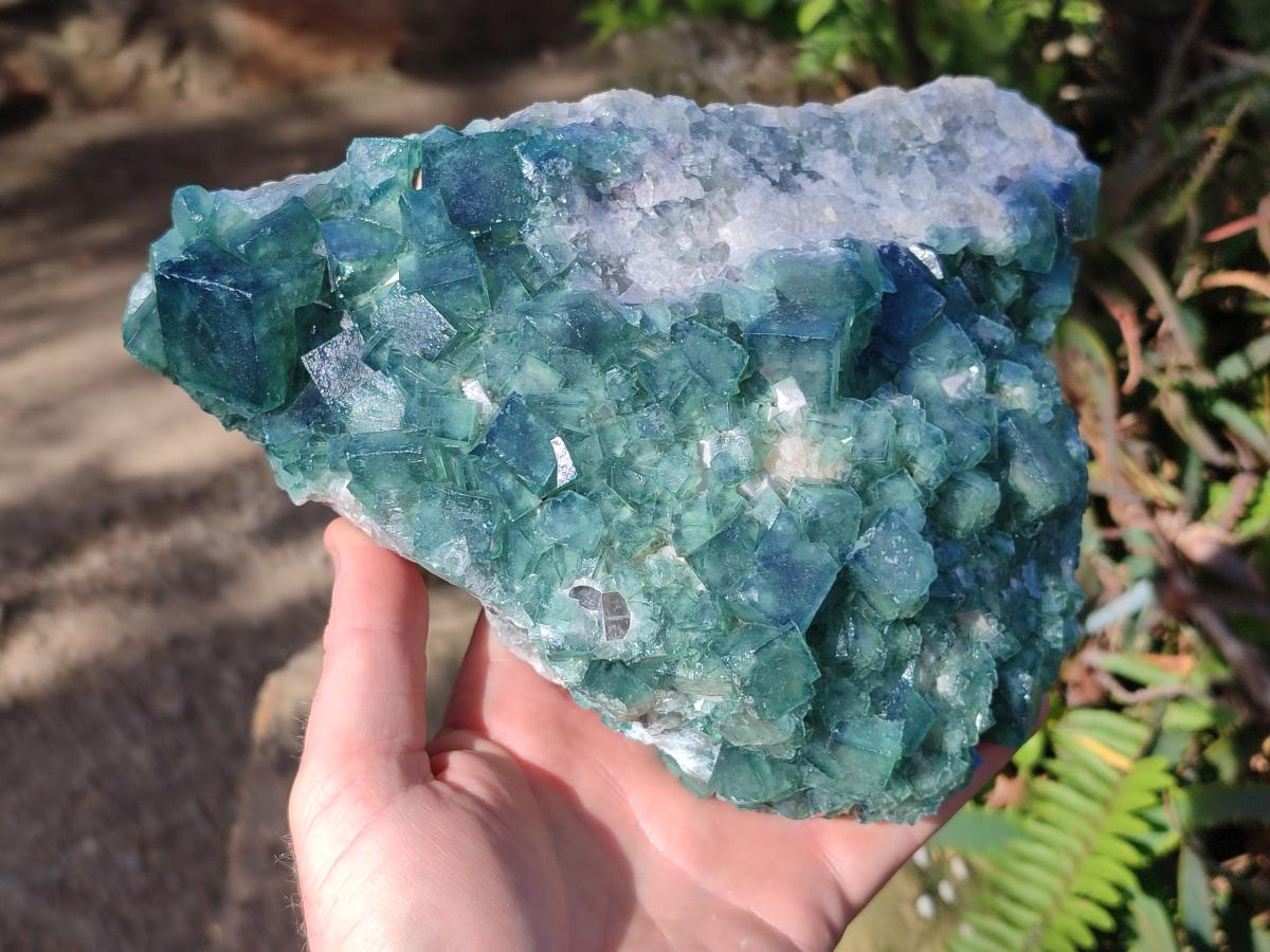 Natural Large Green Cubic Fluorite Specimen x 1 From Mandrosonoro, Madagascar - Toprock Gemstones and Minerals 