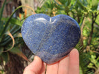 Polished Lazulite Hearts x 4 From Madagascar - Toprock Gemstones and Minerals 