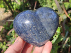 Polished Lazulite Hearts x 4 From Madagascar - Toprock Gemstones and Minerals 