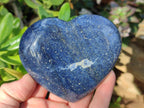 Polished Lazulite Hearts x 4 From Madagascar - Toprock Gemstones and Minerals 