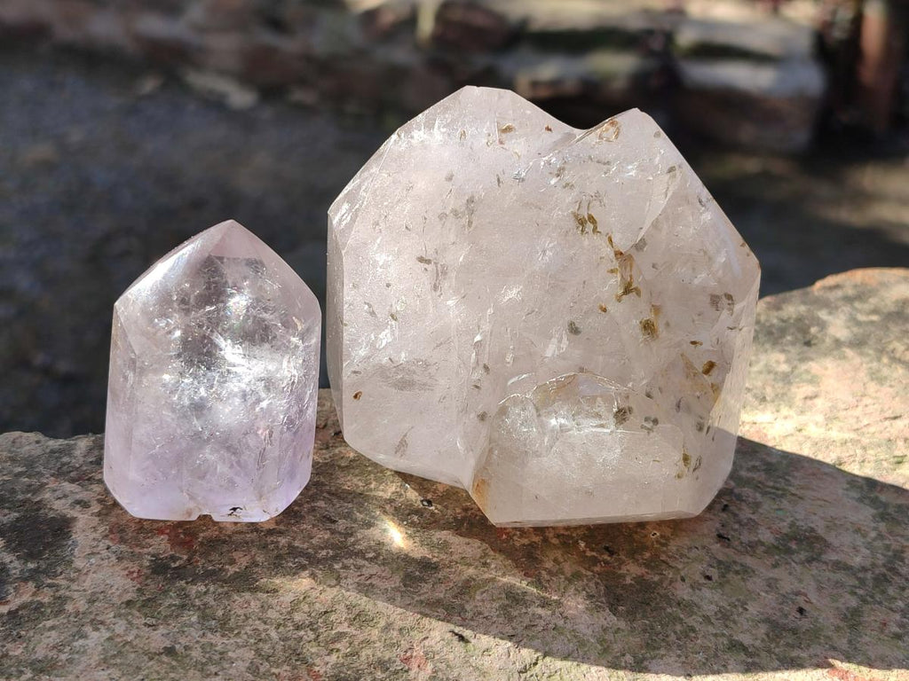 Polished Clear Quartz Display Crystals x 6 From Madagascar - Toprock Gemstones and Minerals 