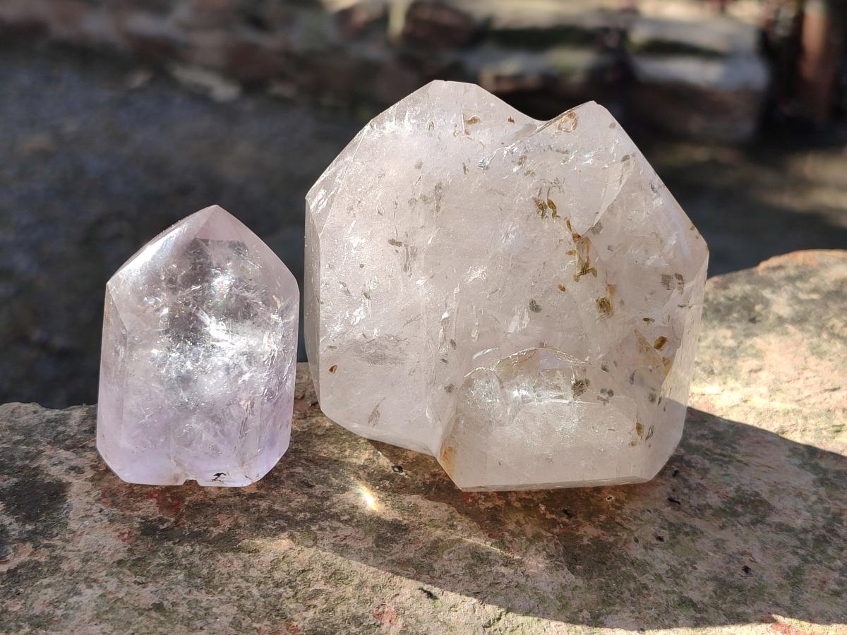 Polished Clear Quartz Display Crystals x 6 From Madagascar - Toprock Gemstones and Minerals 