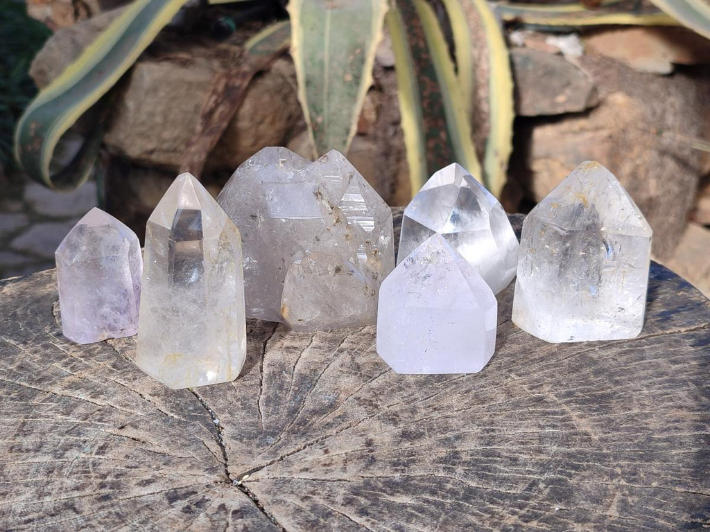 Polished Clear Quartz Display Crystals x 6 From Madagascar - Toprock Gemstones and Minerals 