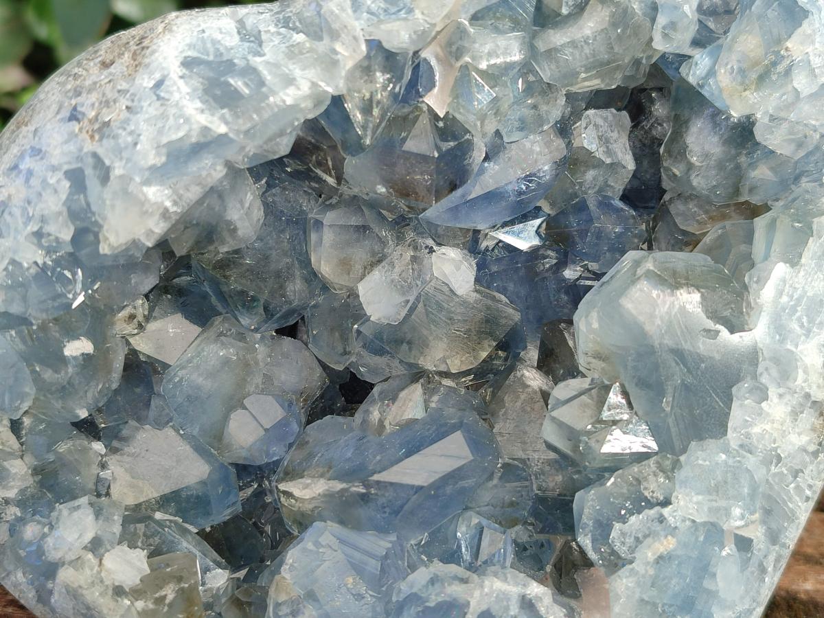 Polished Blue Celestite Heart x 1 From Sakoany, Madagascar - Toprock Gemstones and Minerals 