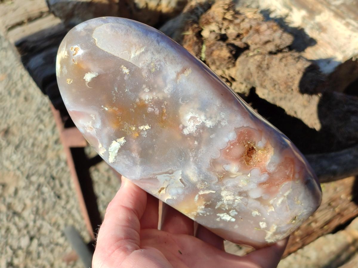 Polished Flower Agate Standing Display Pieces x 3 From Antsahalova, Madagascar - Toprock Gemstones and Minerals 