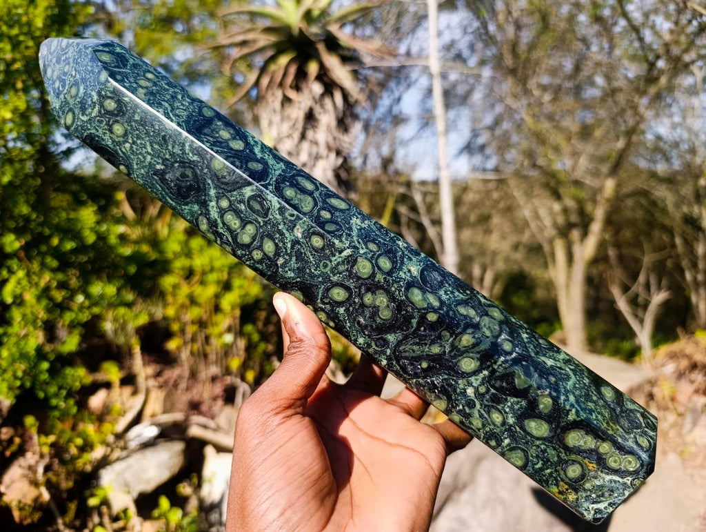 Polished XL Stromatolite "Kambamba Jasper" Display Crystal x 1 From Katsepy, Madagascar