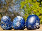 Polished Rare Dumortierite Galets x 24 From Madagascar
