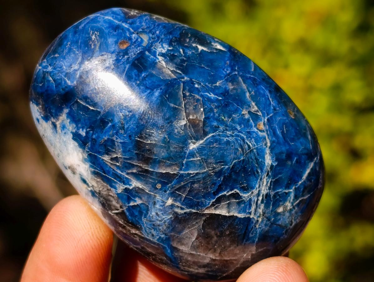 Polished Rare Dumortierite Galets x 24 From Madagascar