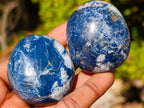 Polished Rare Dumortierite Galets x 24 From Madagascar