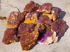 Natural Dark Purple Amethyst Clusters x 12 From Boekenhouthoek, South Africa