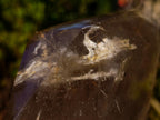Polished Large Window Quartz Crystal with White Tourmalinated Needle Inclusions x 1 From Madagascar