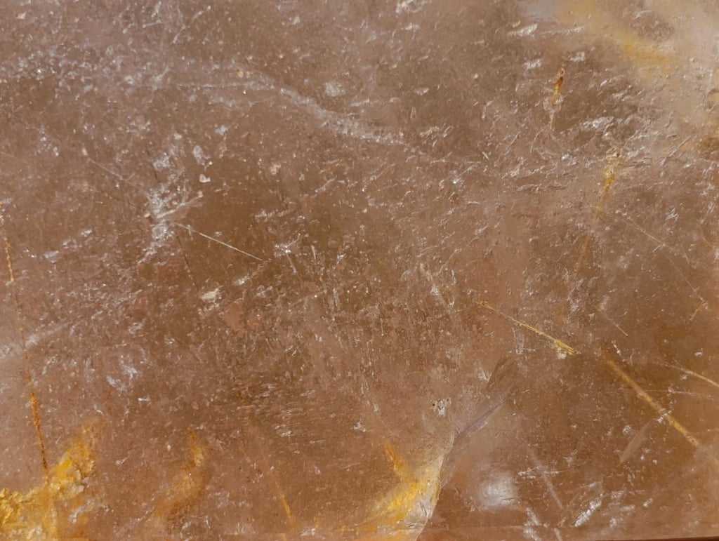 Polished Large Window Quartz Crystal with White Tourmalinated Needle Inclusions x 1 From Madagascar