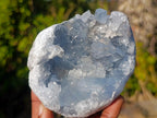 Natural Blue Celestite Geode Specimens x 3 From Sakoany, Madagascar
