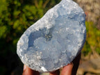 Natural Blue Celestite Geode Specimens x 3 From Sakoany, Madagascar