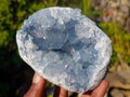 Natural Blue Celestite Geode Specimens x 3 From Sakoany, Madagascar