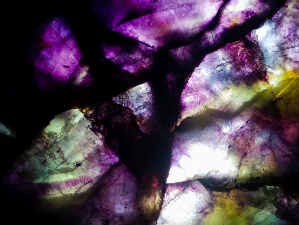 Polished One Side Watermelon Fluorite Slices x 2 From Uis, Namibia